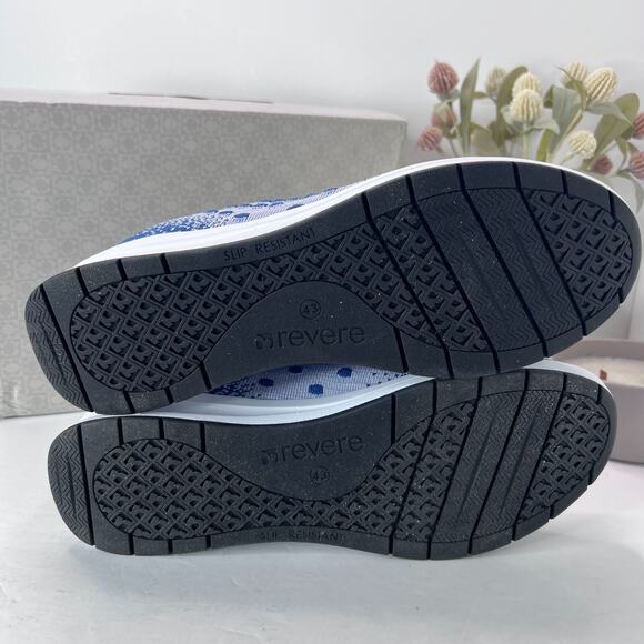 Revere Haiti Lace Up Mesh Sneaker Slip Resistant Ocean Sky Women 12Wide Tried On - Picture 10 of 11